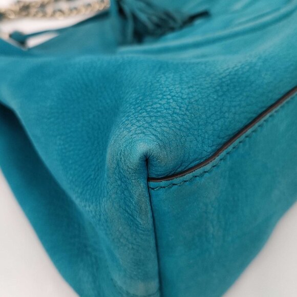 Gucci Soho Chain Tote – Teal Pebbled Leather - Picture 6 of 11